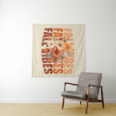 秋ビブ水彩ワイルドフラワー離れ タペストリー (インサイチュ(横))