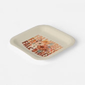 秋ビブ水彩ワイルドフラワー離れ ペーパープレート (傾斜あり)