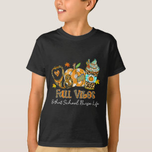秋ビベスとその学校ナース生命聴診器 Tシャツ