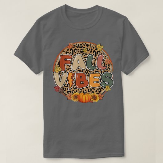 秋ビベスカンプキン秋秋ヒョウ印刷秋 Tシャツ (デザイン正面)