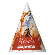 秋ビベスキツネ – バースデーパーティーハット