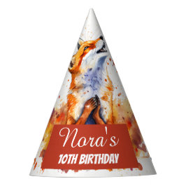 秋ビベスキツネ – バースデーパーティーハット パーティーハット