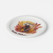 秋ビベスバッジャー – 誕生日 ペーパープレート (アングル)