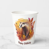 秋ビベスバッジャー – 誕生日 紙コップ (裏面)