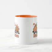 秋ビベスマグ、パンプキンシーズン、レトロ秋ドードル マグカップ (中央)