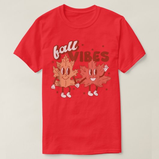 秋ビベス紅葉&カボチャお願い秋タ Tシャツ (デザイン正面)