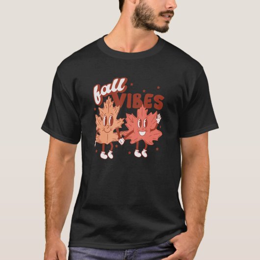 秋ビベス紅葉&カボチャお願い秋タ Tシャツ (正面)