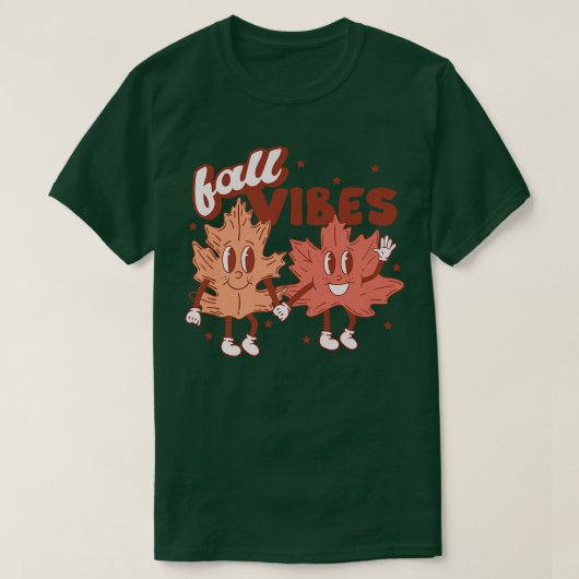 秋ビベス紅葉&カボチャお願い秋タ Tシャツ (デザイン正面)