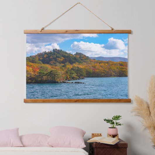 秋ビュのまわりにー十和田湖日本 吊り下げ型タペストリー (寝室)