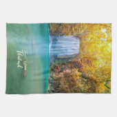 秋ビューオブエラワンウォーターフォールタイ キッチンタオル (横)