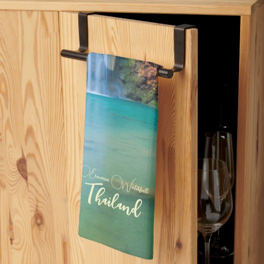 秋ビューオブエラワンウォーターフォールタイ キッチンタオル (三つ折り)