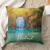 秋ビューオブエラワンウォーターフォールタイ クッション (ブランケット)