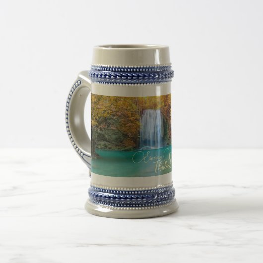 秋ビューオブエラワンウォーターフォールタイ ビールジョッキ (正面左)