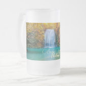 秋ビューオブエラワンウォーターフォールタイ フロストグラスビールジョッキ (正面左)