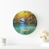 秋ビューオブエラワンウォーターフォールタイ ラージ壁時計 (ホーム)