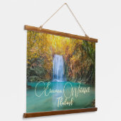 秋ビューオブエラワンウォーターフォールタイ 吊り下げ型タペストリー (傾斜あり)