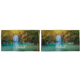 秋ビューオブエラワンウォーターフォールタイ 枕カバー