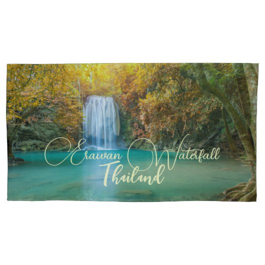 秋ビューオブエラワンウォーターフォールタイ 枕カバー (正面左)