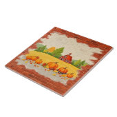 秋ビューティフルトレンディーハッピーサンクスギビング タイル (側面)