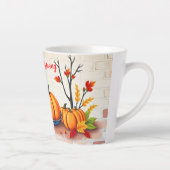 秋ビューティフル人気があるハッピーサンクスギビング カフェラテマグ (右)