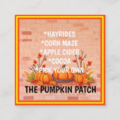 秋ビューティフル人気があるハッピーサンクスギビング スクエア名刺 (正面)