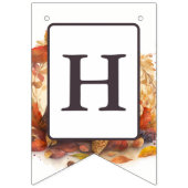 秋ビーズウォーターカラーカメ – 誕生日 バンティングフラッグ (第2の旗)