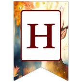 秋ビーズウォーターカラーディアー – 誕生日 バンティングフラッグ (第2の旗)