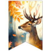 秋ビーズウォーターカラーディアー – 誕生日 バンティングフラッグ (第1の旗)