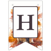 秋ビーズウォーターカラーパピー – 誕生日 バンティングフラッグ (第2の旗)