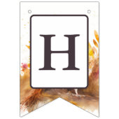 秋ビーズウォーターカラーフェアサン – 誕生日 バンティングフラッグ (第2の旗)