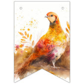 秋ビーズウォーターカラーフェアサン – 誕生日 バンティングフラッグ (第1の旗)