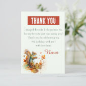 秋ビーズウォーターカラーリス – 誕生日 サンキューカード (スタンド正面)