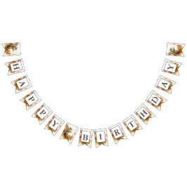 秋ビーズウォーターカラーリス – 誕生日 バンティングフラッグ