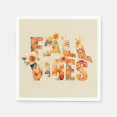 秋ビーズウォーターカラー野離れ花秋 スタンダードカクテルナプキン (正面)