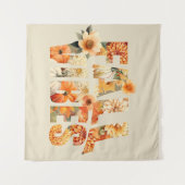 秋ビーズウォーターカラー野離れ花秋 タペストリー (正面(横))