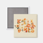 秋ビーズウォーターカラー野離れ花秋 マグネット (正面/裏面)