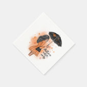 秋ビーズオンリー秋ファッションガール スタンダードカクテルナプキン (角)