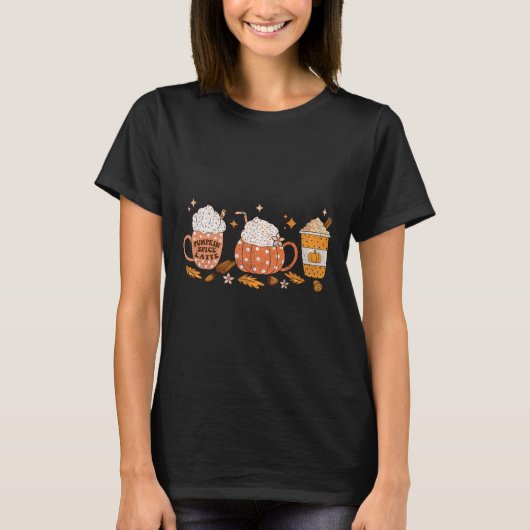 秋ビーズオータムカボッキンスパイスコーヒー Tシャツ (正面)