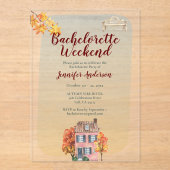 秋ビーズオータム素朴バチェロレッテ アクリル招待状 (正面)