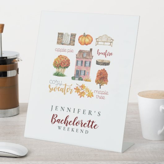 秋ビーズオータム素朴バチェロレッテ 台座サイン (インサイチュ)