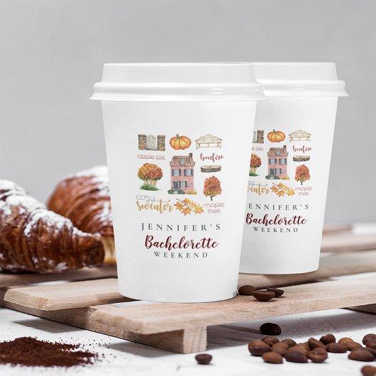 秋ビーズオータム素朴バチェロレッテ 紙コップ