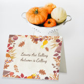 秋ビーズサンクスギビングカスタムメッセージの挨拶 カード