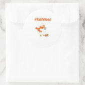 秋ビーズステッカー – かわいいアヒル秋コージーデザイン ラウンドシール (バッグ)