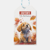 秋ビーズパピー – バースデーパーティー –  ギフトタグ (正面)