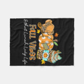 秋ビーブアンドザランチレディーライフパンプキンスパイス フリースブランケット (正面(横))