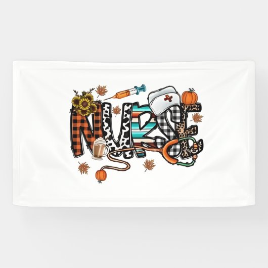 秋ビーブザナースライフナース秋シーズンオータム 横断幕 (横)