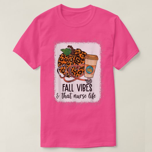 秋ビーブザナースライフナース秋シーズンオータム Tシャツ (デザイン正面)
