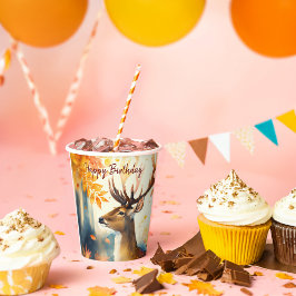 秋ビーブシカ – 誕生日 紙コップ