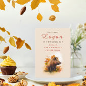 秋ビーブスボア – 誕生日招待状カード 招待状