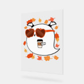 秋ビーブズキュート幽霊クラシックTシャツ アクリルサイン (傾斜)